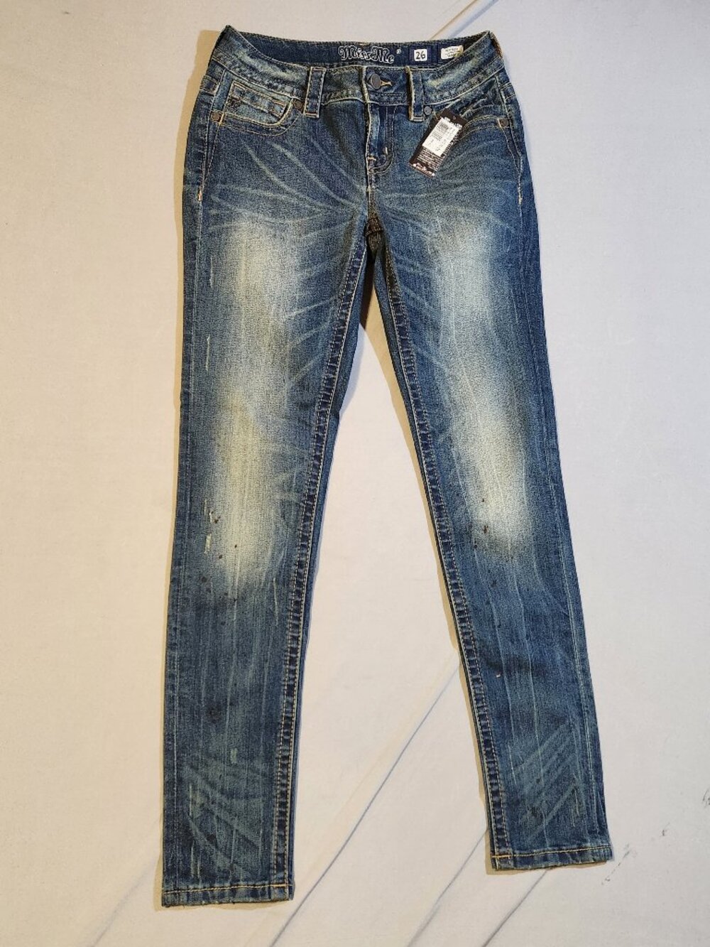 Miss Me Midrise Skinny Denim Blue Jeans